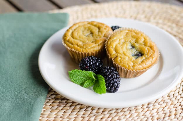 Paleo Banana Blackberry Muffins | cookeatpaleo.com