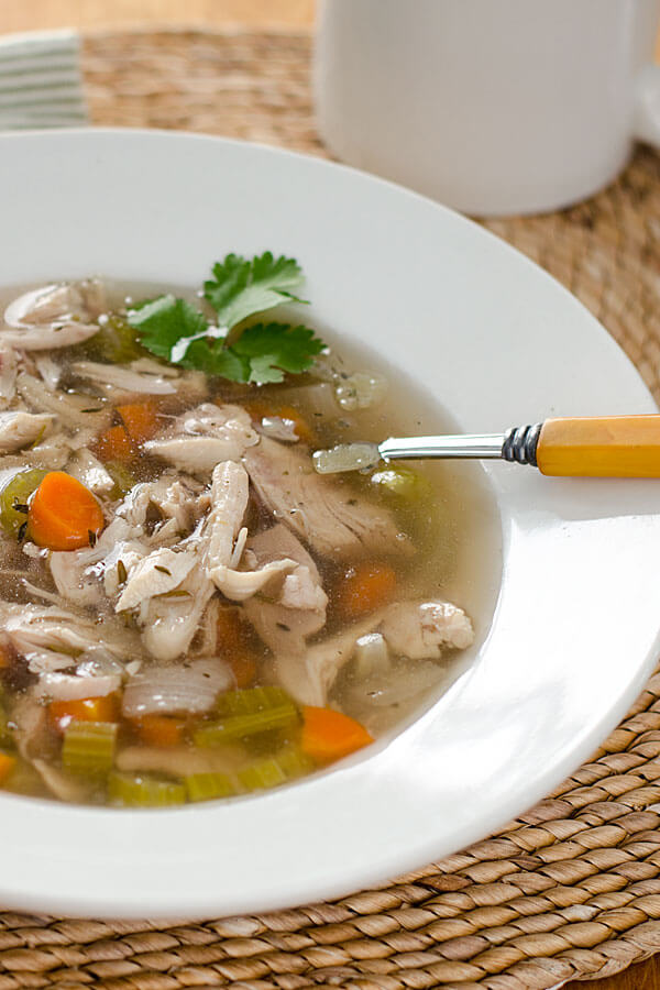 With just a few ingredients, this easy paleo crock pot chicken soup ...