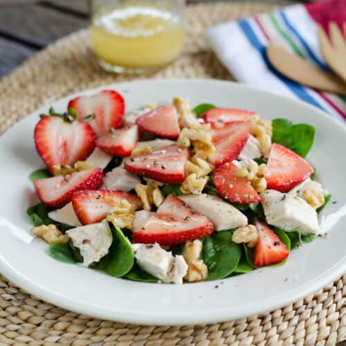 Strawberry Chicken Salad With Spinach And Easy Dressing Recipe Cook