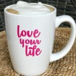 Dairy-free cappuccino in mug