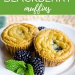 Banana blackberry muffins