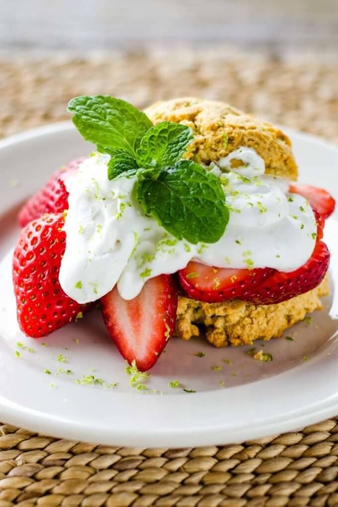 Strawberry Shortcake & Lime Coconut Cream