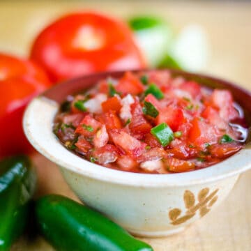 Homemade tomato salsa