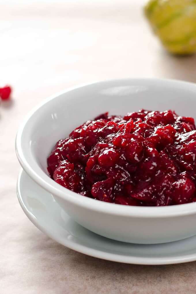 3-Ingredient Paleo Cranberry Sauce made with fresh cranberries
