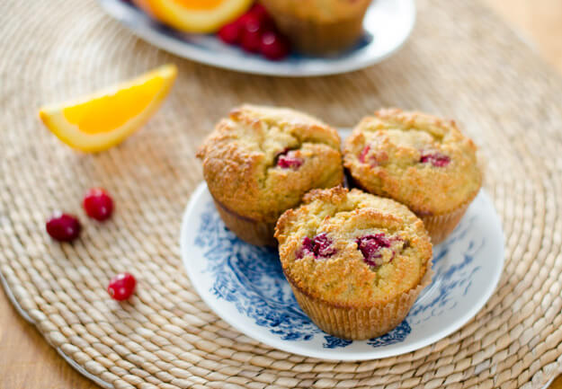 Almond Flour Cranberry Orange Muffins