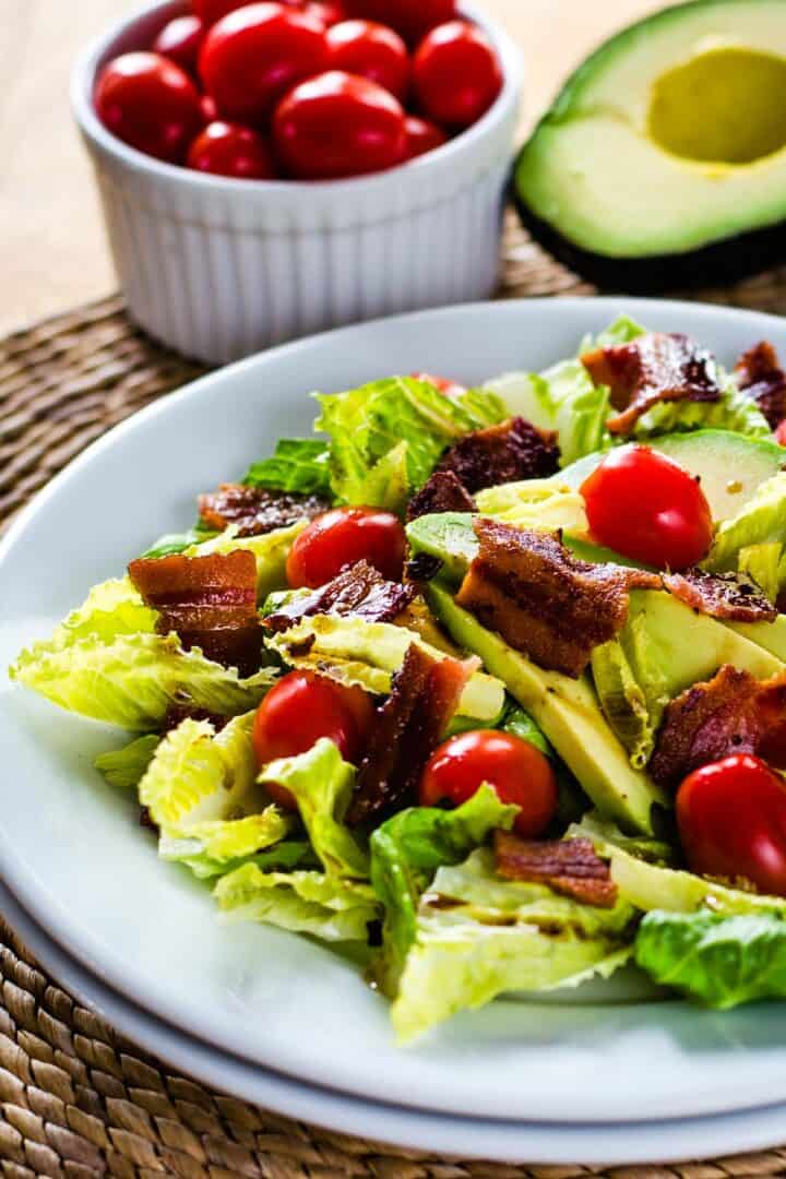 BLT Salad With Avocado And Chipotle Dressing - Cook Eat Well