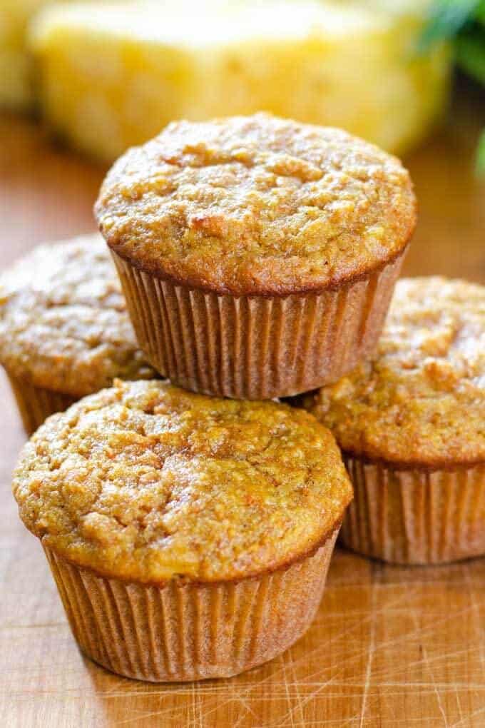 Carrot pineapple muffins