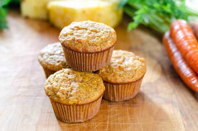 Carrot pineapple muffins