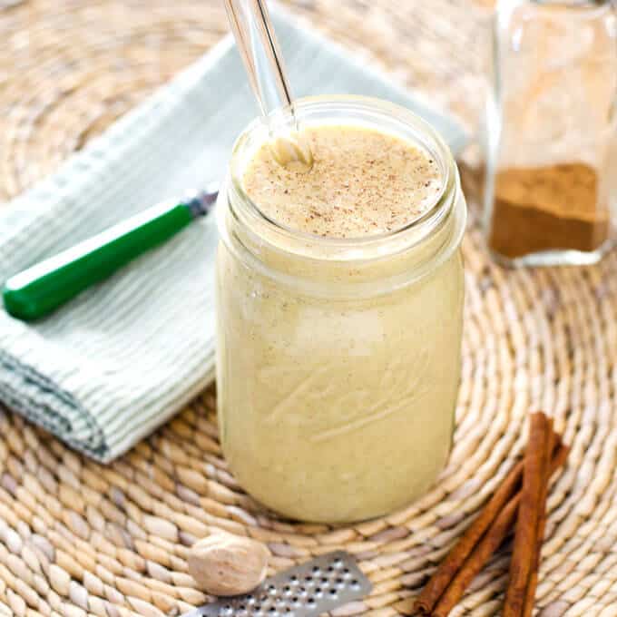 Paleo Pumpkin Coconut Smoothie recipe is creamy, sweet and delicious without dairy or added sugar. A perfect quick and healthy paleo breakfast smoothie.