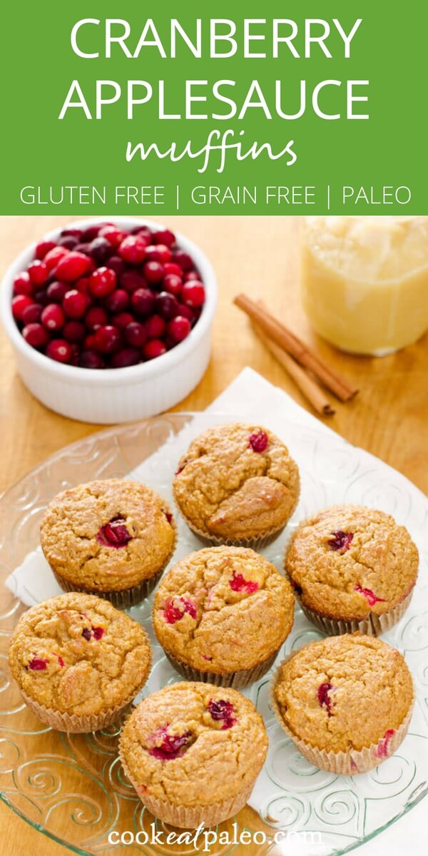 Cranberry Applesauce Muffins | Cook Eat Paleo