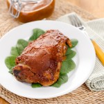 Slow cooked turkey thigh with BBQ sauce