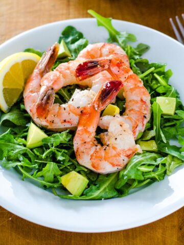 Shrimp arugula salad