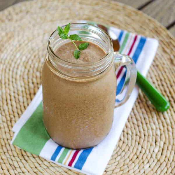 Chocolate coconut smoothies with no dairy or added sugar. 