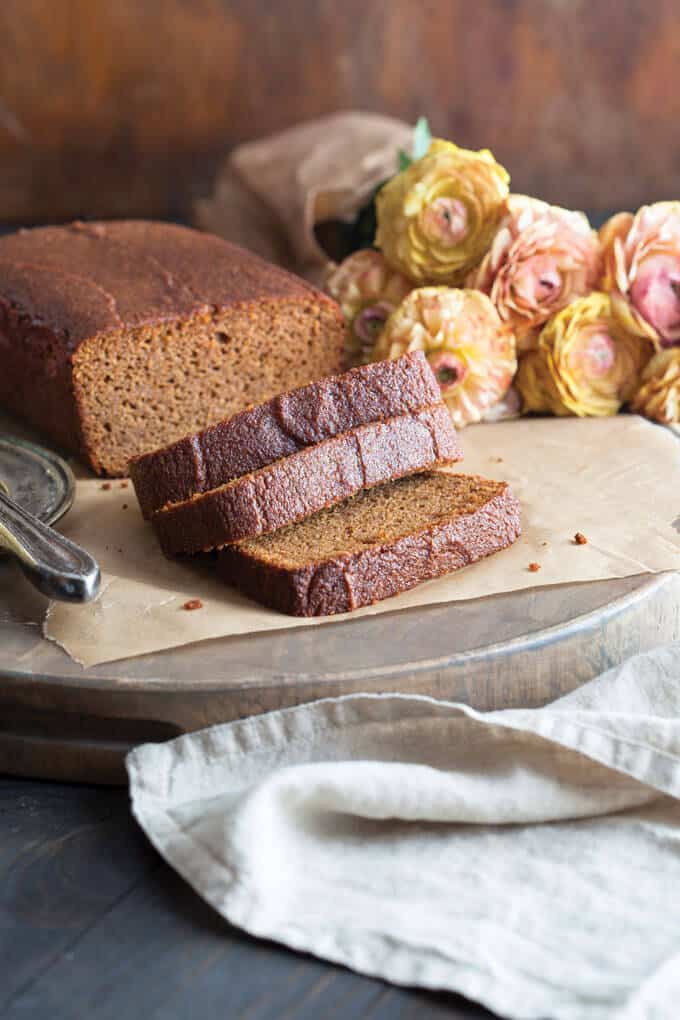 This paleo pumpkin bread recipe from Clean Eating with a Dirty Mind is perfect for fall. It's gluten-free, grain-free and dairy-free.