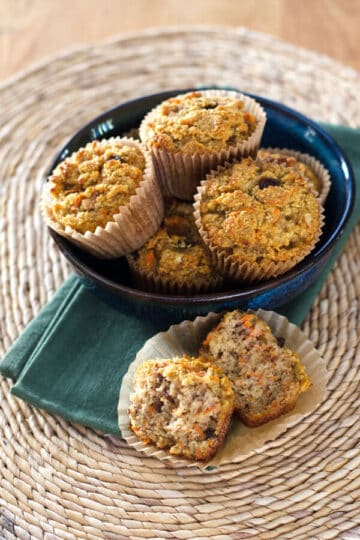 Carrot Raisin Muffins (Paleo, Gluten Free, Dairy Free) - Cook Eat Well