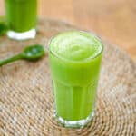 Green smoothies and green spoon