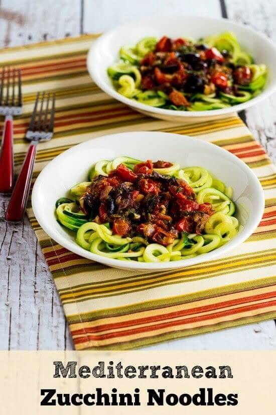 Mediterranean Zucchini Noodles | Spiralized Zucchini Pasta and Veggie Noodle Recipes