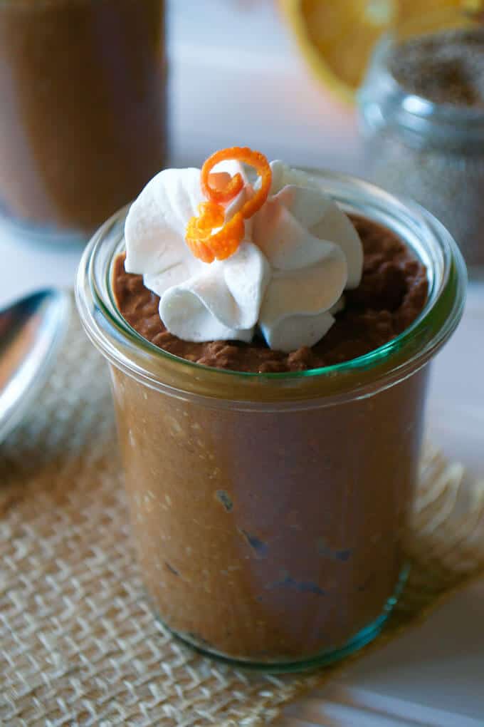 Chocolate Orange Chia Pudding - what could be better than a decadent chocolate pudding that's healthy enough to eat for breakfast? (Dairy Free, Paleo, Gluten Free, Vegan)