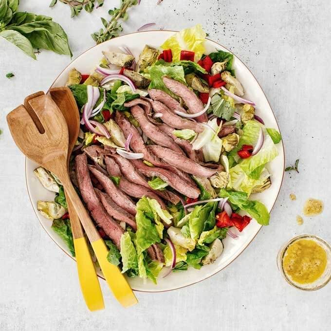 Paleo meal plan - steak salad