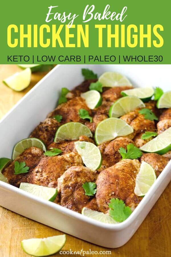 chicken baked thighs keto recipe Whole30) Cook Keto, Roasted  Chili Chicken (Paleo, Thighs