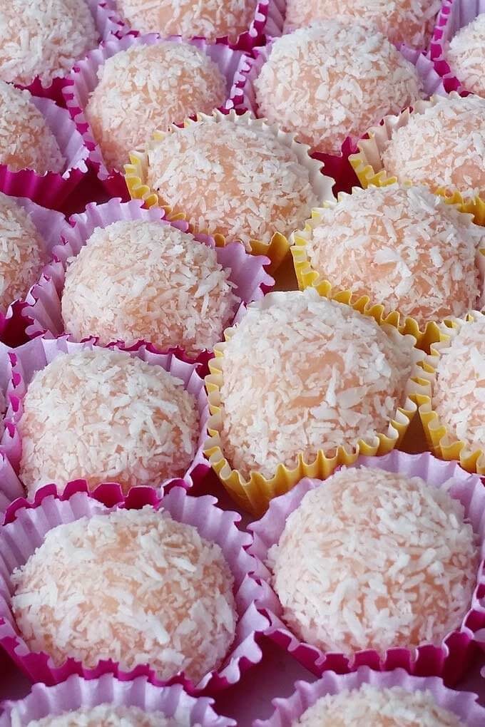 Keto fat bomb balls in mini muffin cups