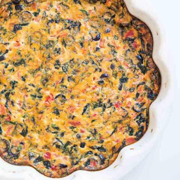 Bacon and olive quiche