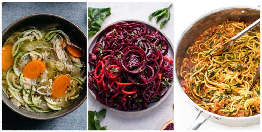 Easy zucchini and beet noodle dinners