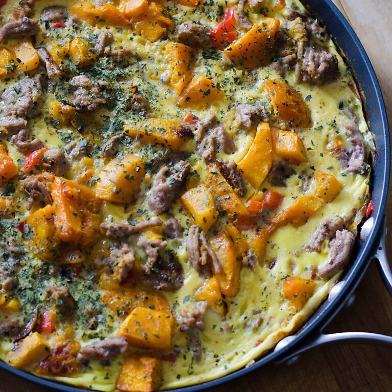 Sausage and Butternut Squash Frittata - Cook Eat Well