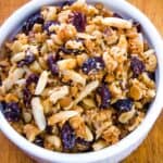 Grain free granola with nuts and dried fruit