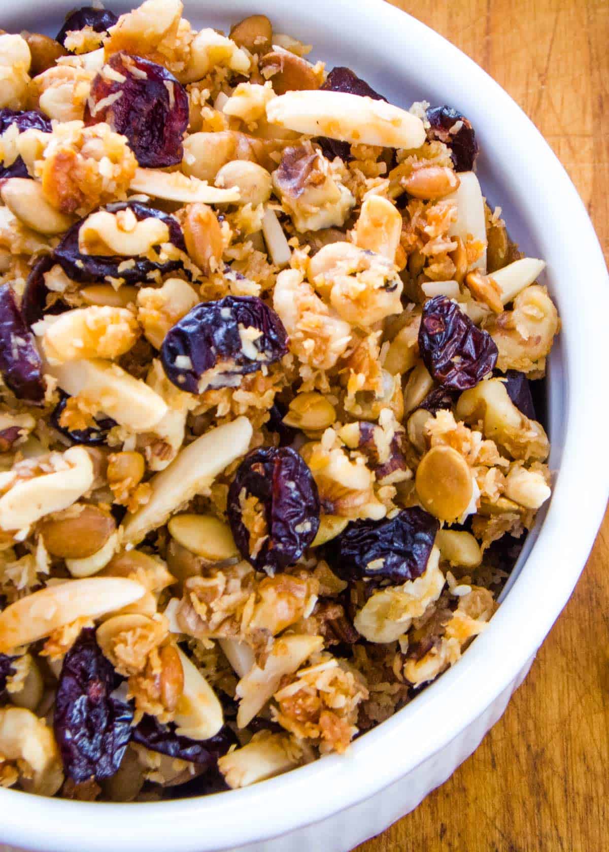 Cranberry walnut grain free granola