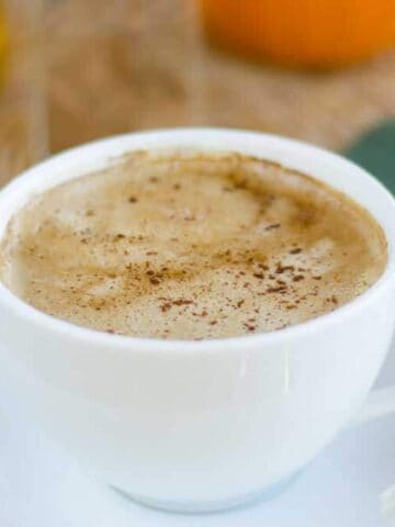 Pumpkin spice latte with coconut milk