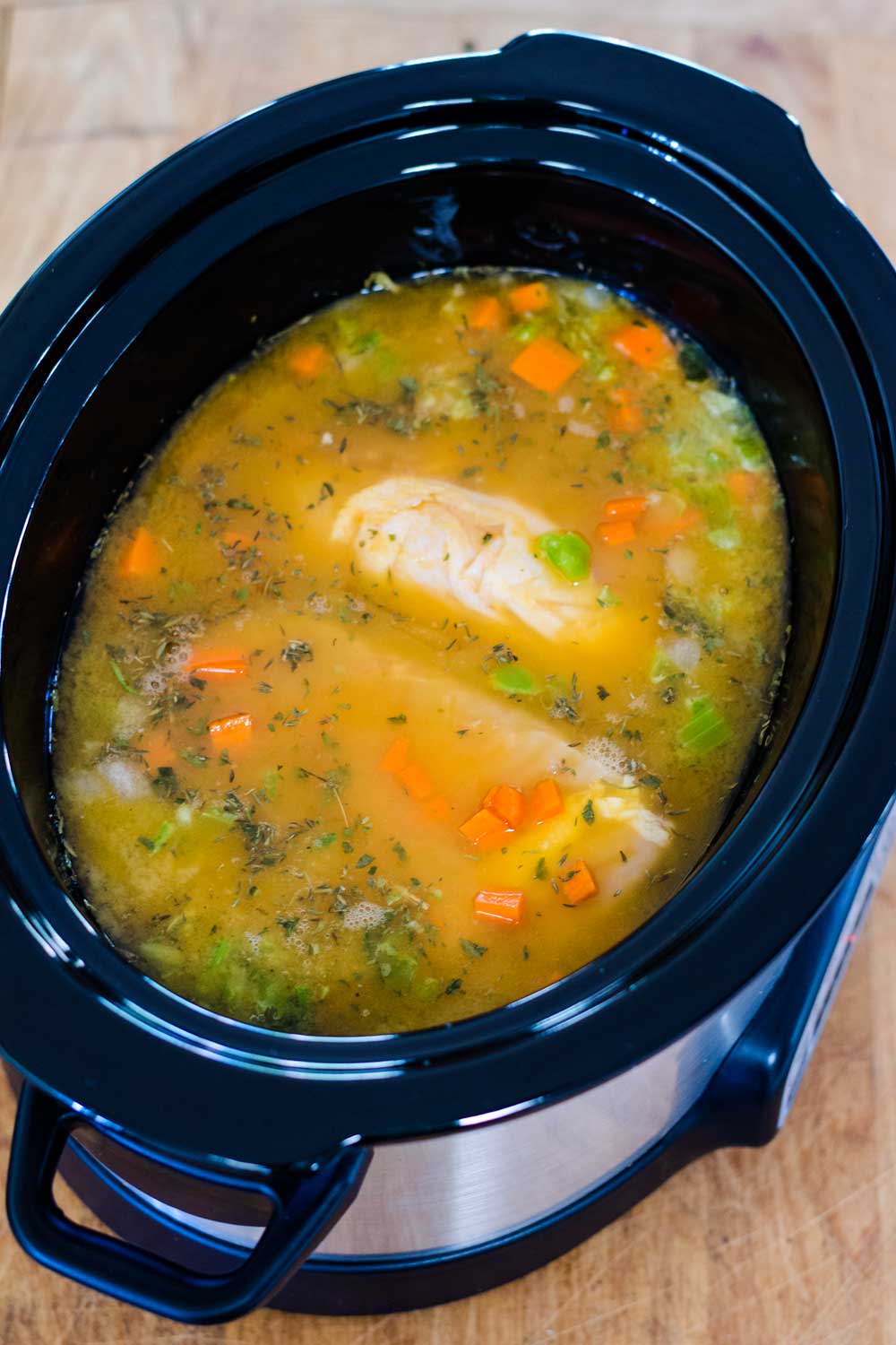 Crock Pot Chicken Soup (Keto, Paleo, Whole30) - Cook Eat Well