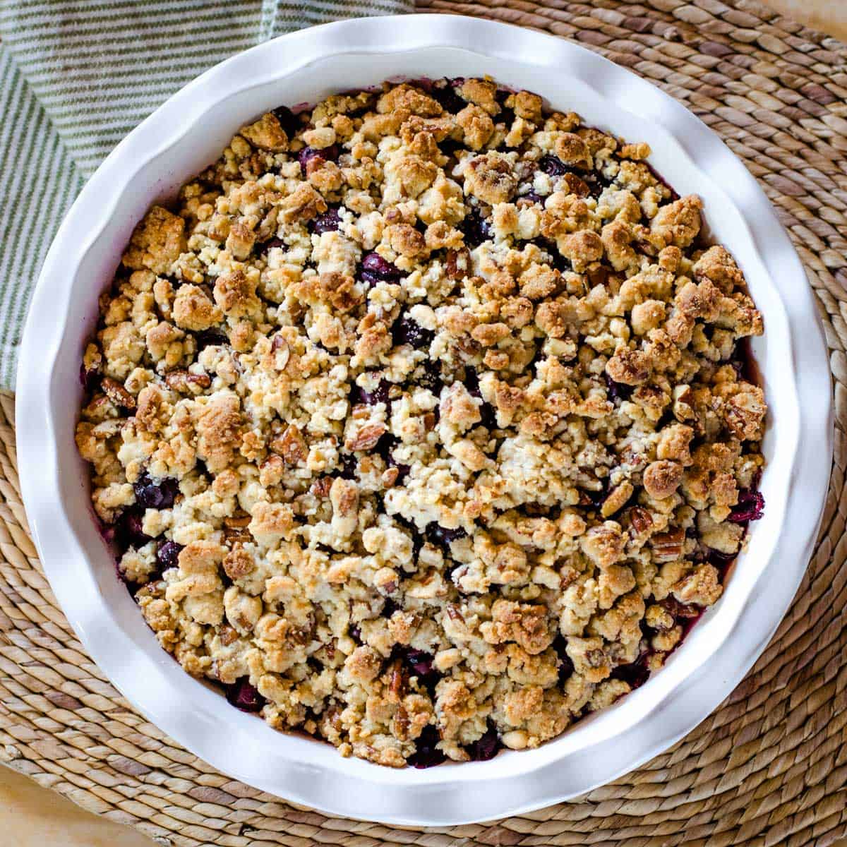 Peach Blueberry Crisp (Gluten Free, Paleo, Vegan) - Cook Eat Well