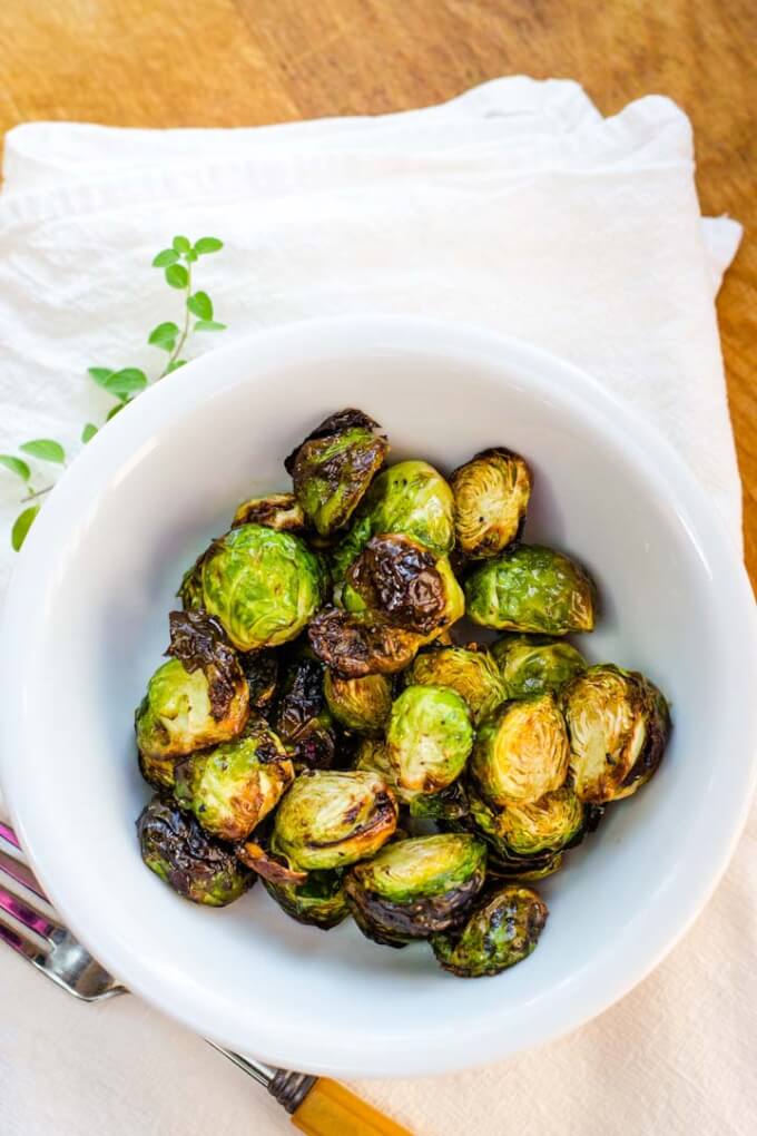 Brussels sprouts with balsamic glaze