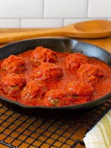 Meatballs baked with sauce