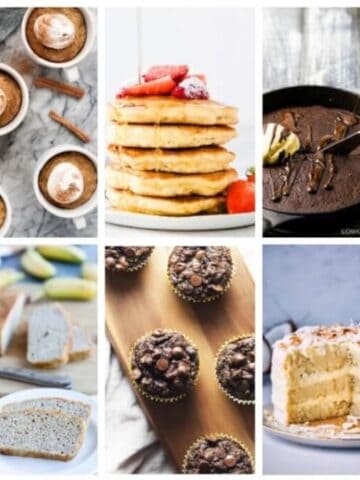 Keto coconut flour pancakes, bread, cake, muffins, desserts