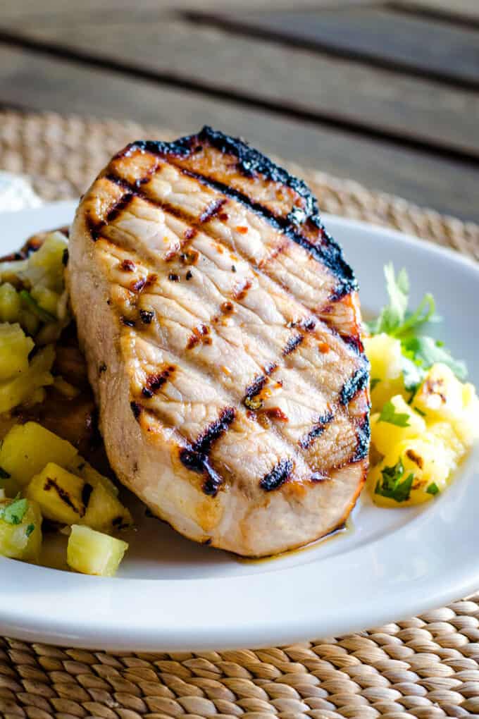 Grilled Pork Chops and Pineapple Salsa - Cook Eat Well