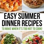 Easy summer dinner recipes to make when it's too hot to cook!