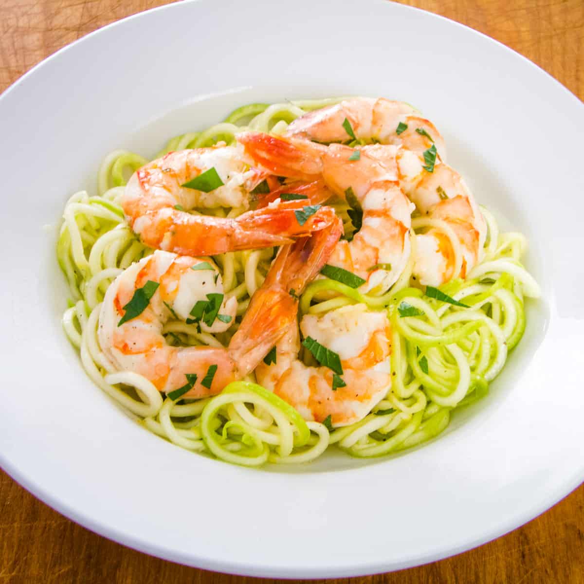 Garlic Roasted Shrimp with Zucchini Pasta (Paleo, Keto, Whole30) - Cook Eat  Well