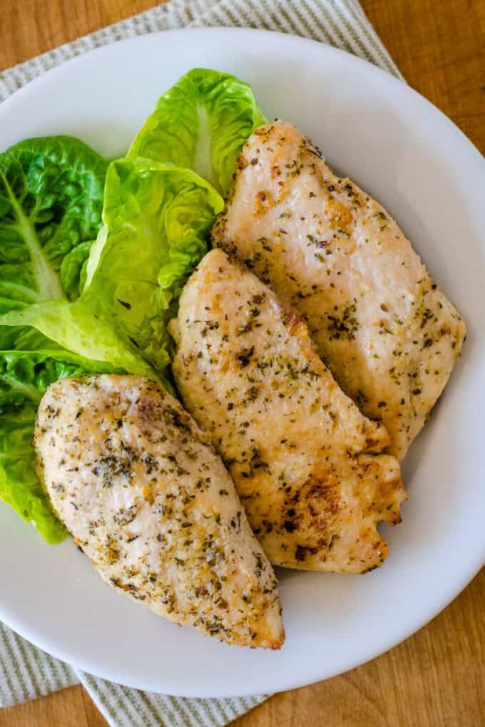 Air fried chicken breasts