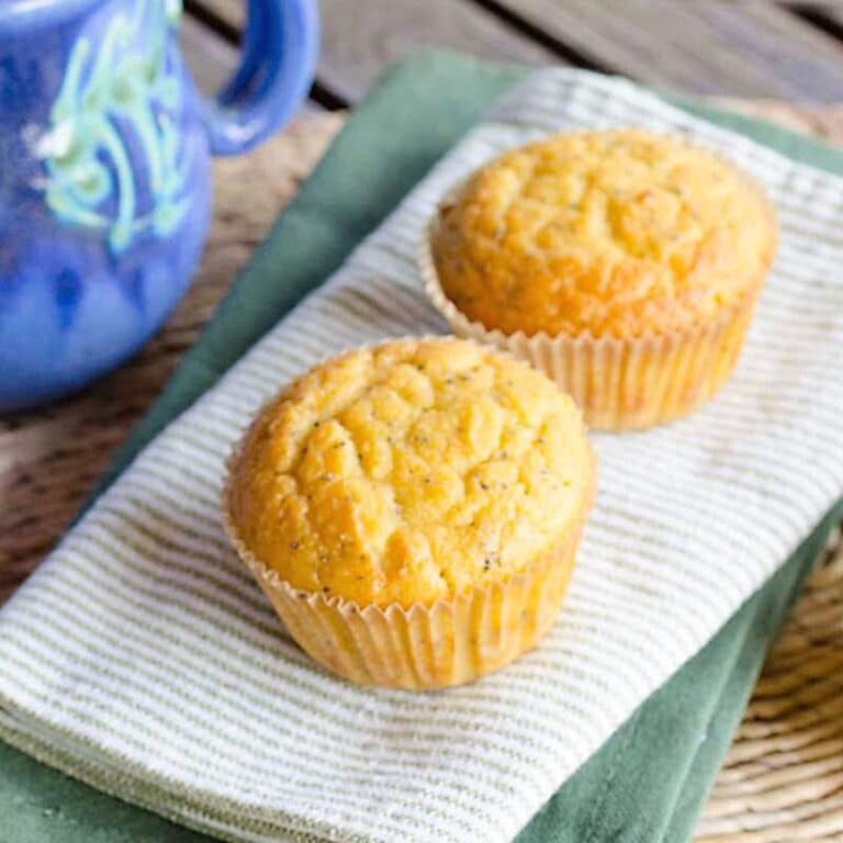 Coconut flour lemon poppy seed muffins