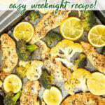 Sheet pan chicken dinner easy weeknight recipe!